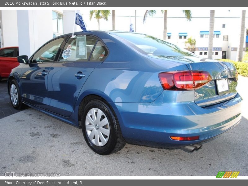Silk Blue Metallic / Titan Black 2016 Volkswagen Jetta S