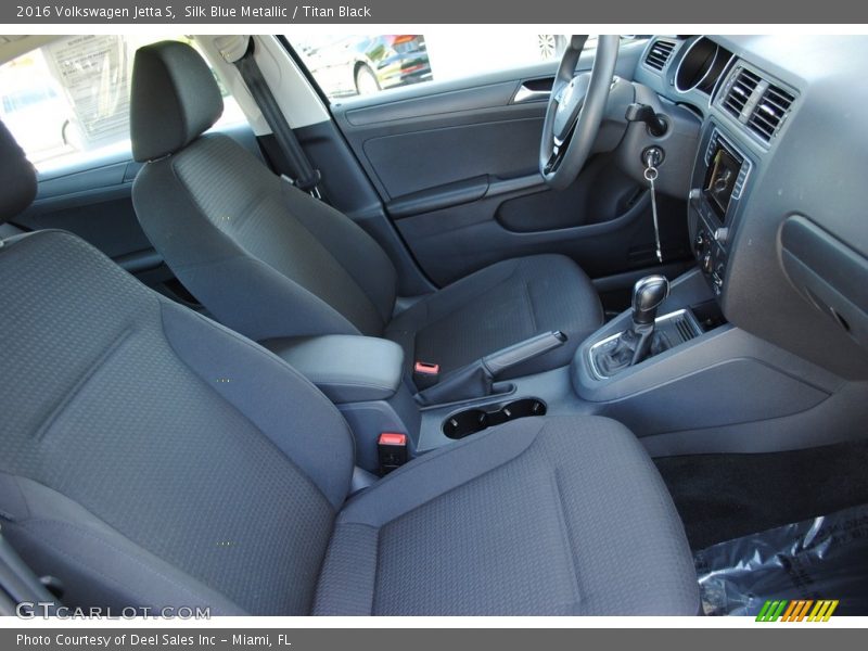 Silk Blue Metallic / Titan Black 2016 Volkswagen Jetta S
