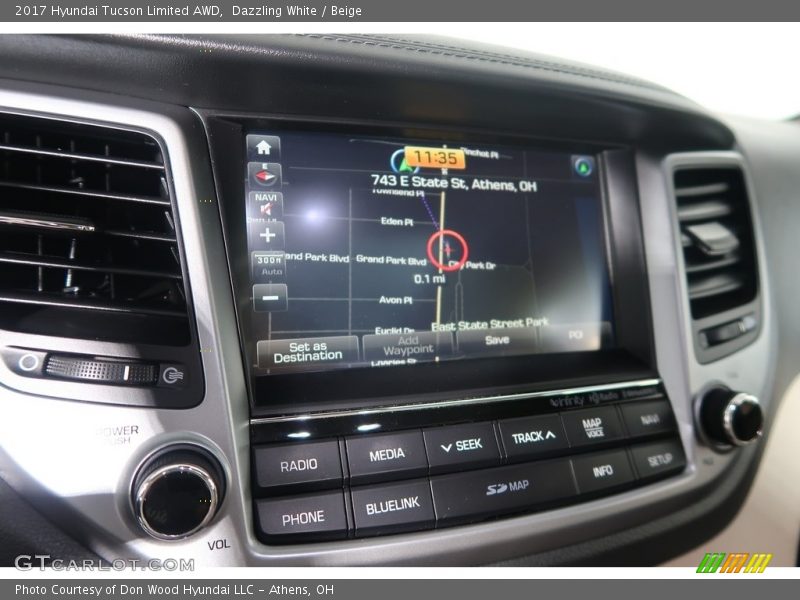 Dazzling White / Beige 2017 Hyundai Tucson Limited AWD