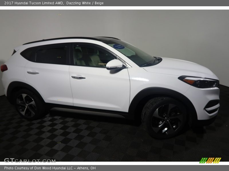 Dazzling White / Beige 2017 Hyundai Tucson Limited AWD