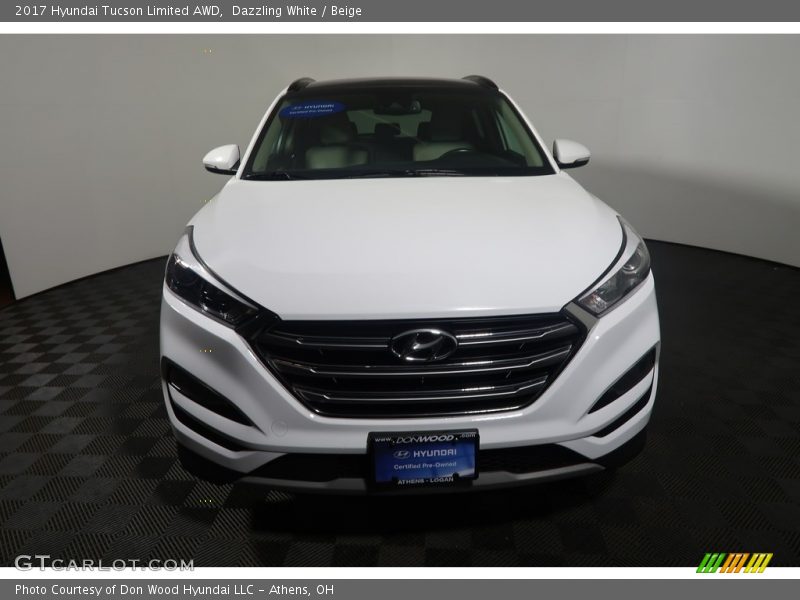 Dazzling White / Beige 2017 Hyundai Tucson Limited AWD