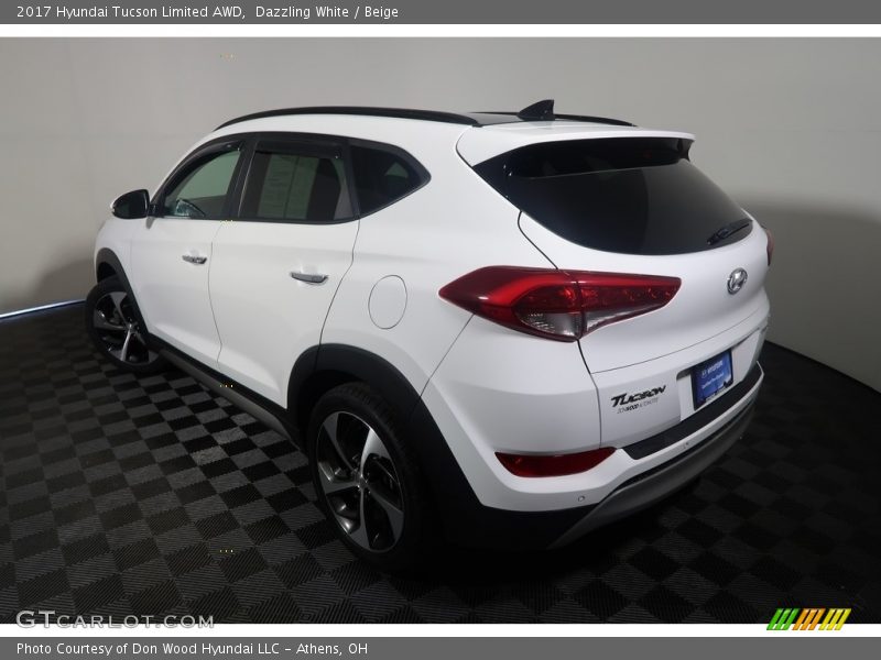 Dazzling White / Beige 2017 Hyundai Tucson Limited AWD