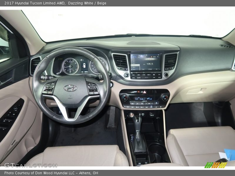 Dazzling White / Beige 2017 Hyundai Tucson Limited AWD