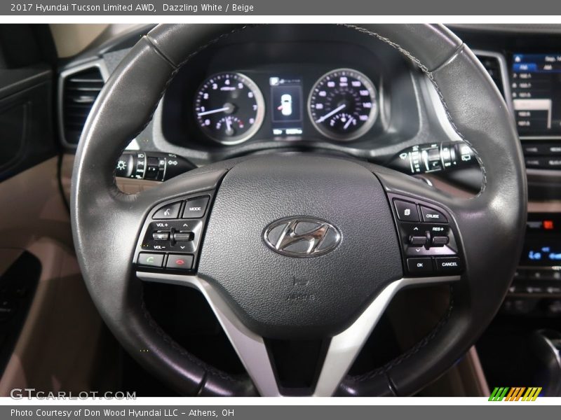 Dazzling White / Beige 2017 Hyundai Tucson Limited AWD