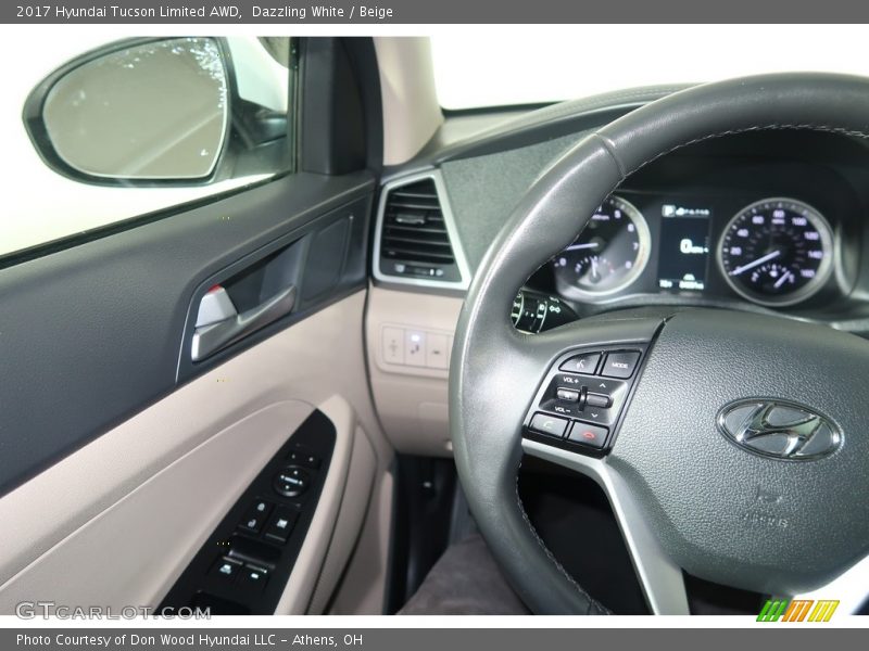 Dazzling White / Beige 2017 Hyundai Tucson Limited AWD