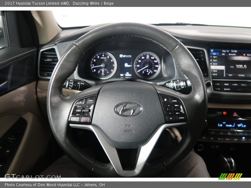 Dazzling White / Beige 2017 Hyundai Tucson Limited AWD