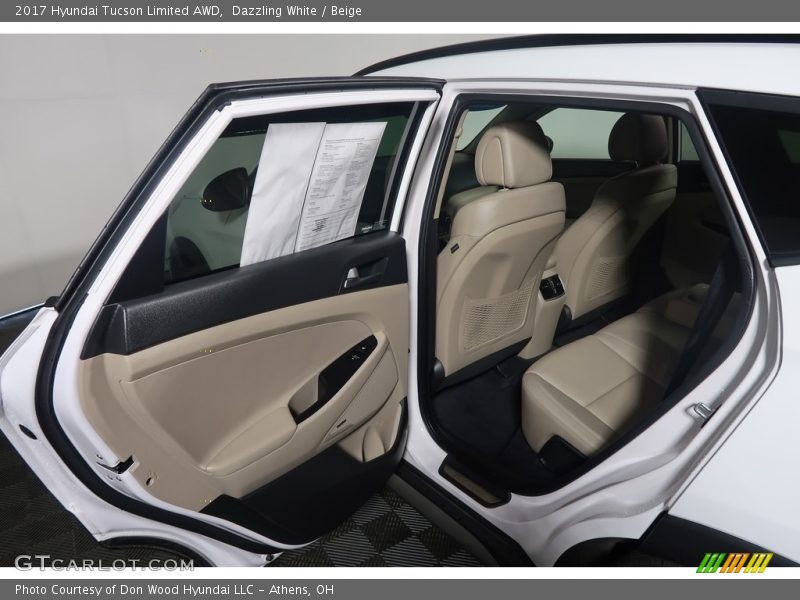 Dazzling White / Beige 2017 Hyundai Tucson Limited AWD
