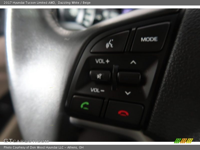 Dazzling White / Beige 2017 Hyundai Tucson Limited AWD