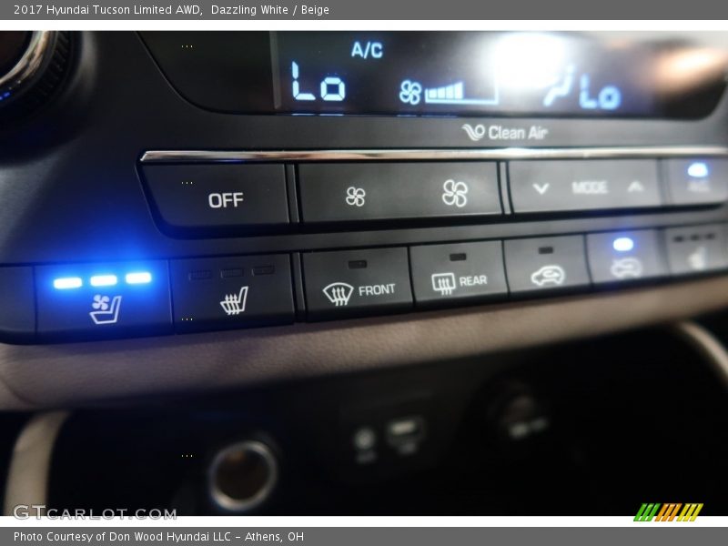 Dazzling White / Beige 2017 Hyundai Tucson Limited AWD