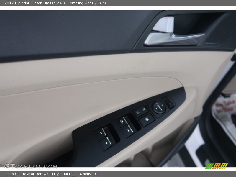 Dazzling White / Beige 2017 Hyundai Tucson Limited AWD