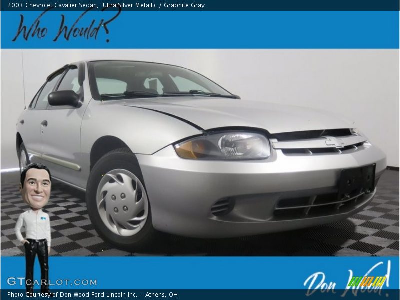 Ultra Silver Metallic / Graphite Gray 2003 Chevrolet Cavalier Sedan