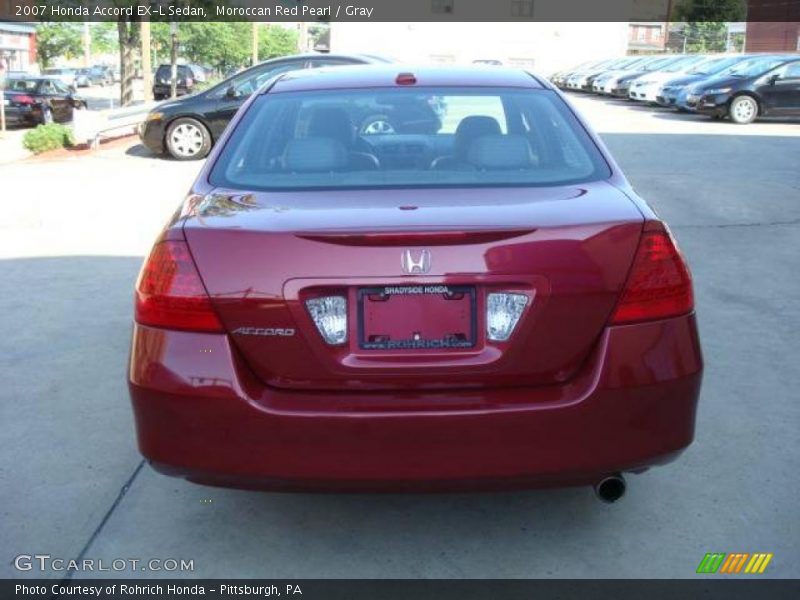 Moroccan Red Pearl / Gray 2007 Honda Accord EX-L Sedan