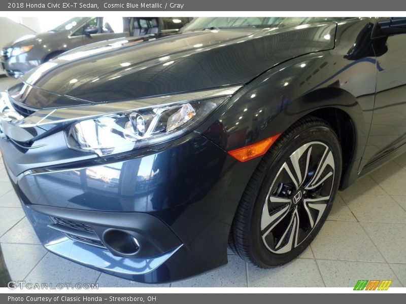 Cosmic Blue Metallic / Gray 2018 Honda Civic EX-T Sedan