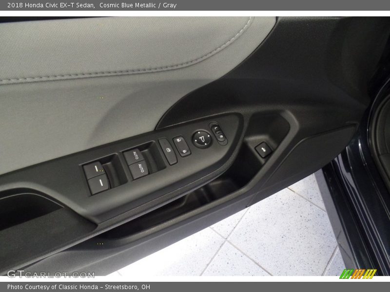 Cosmic Blue Metallic / Gray 2018 Honda Civic EX-T Sedan