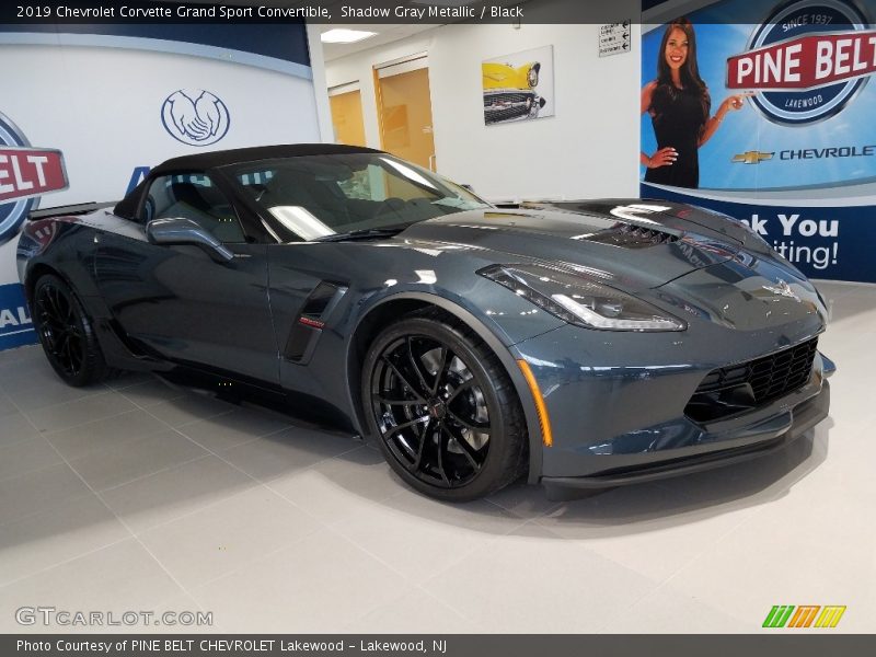Shadow Gray Metallic / Black 2019 Chevrolet Corvette Grand Sport Convertible