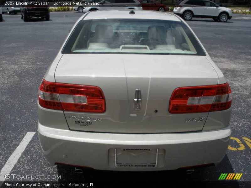 Light Sage Metallic / Sand 2007 Lincoln MKZ Sedan