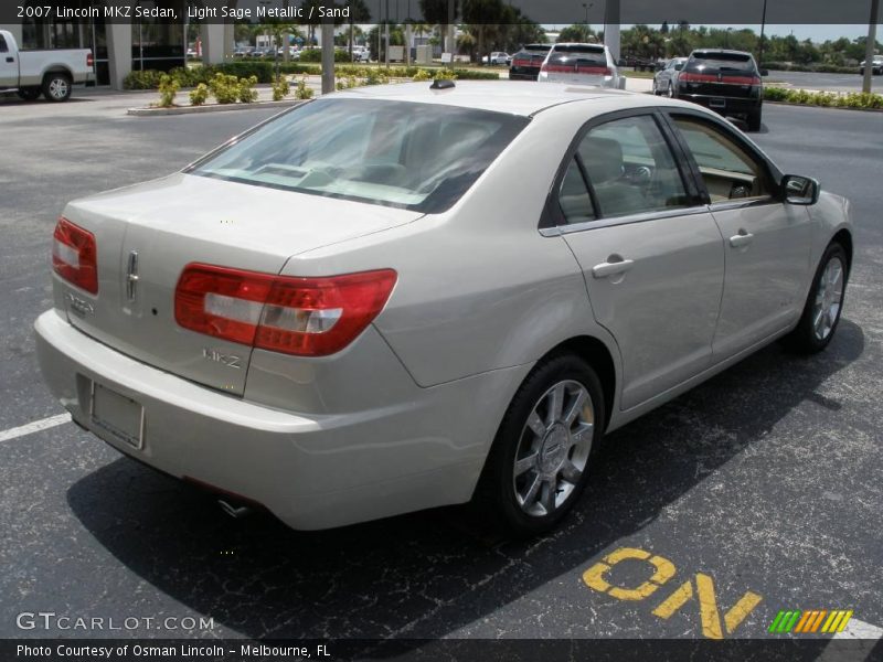 Light Sage Metallic / Sand 2007 Lincoln MKZ Sedan