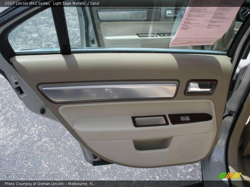 Light Sage Metallic / Sand 2007 Lincoln MKZ Sedan