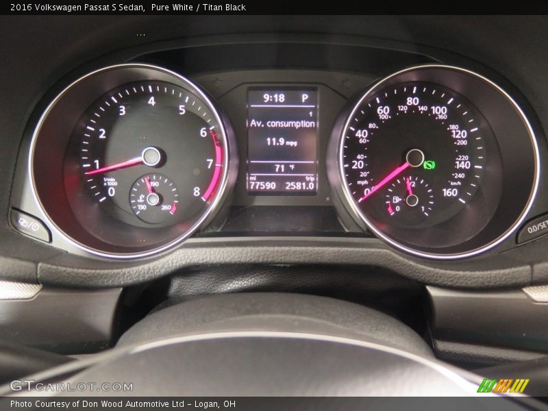 Pure White / Titan Black 2016 Volkswagen Passat S Sedan
