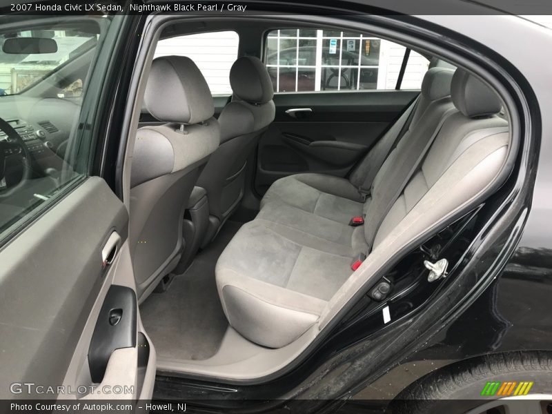 Nighthawk Black Pearl / Gray 2007 Honda Civic LX Sedan