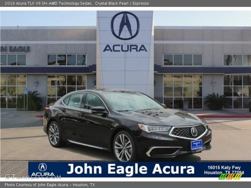 Crystal Black Pearl / Espresso 2019 Acura TLX V6 SH-AWD Technology Sedan