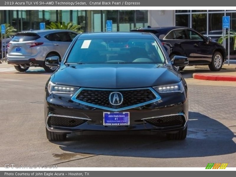 Crystal Black Pearl / Espresso 2019 Acura TLX V6 SH-AWD Technology Sedan