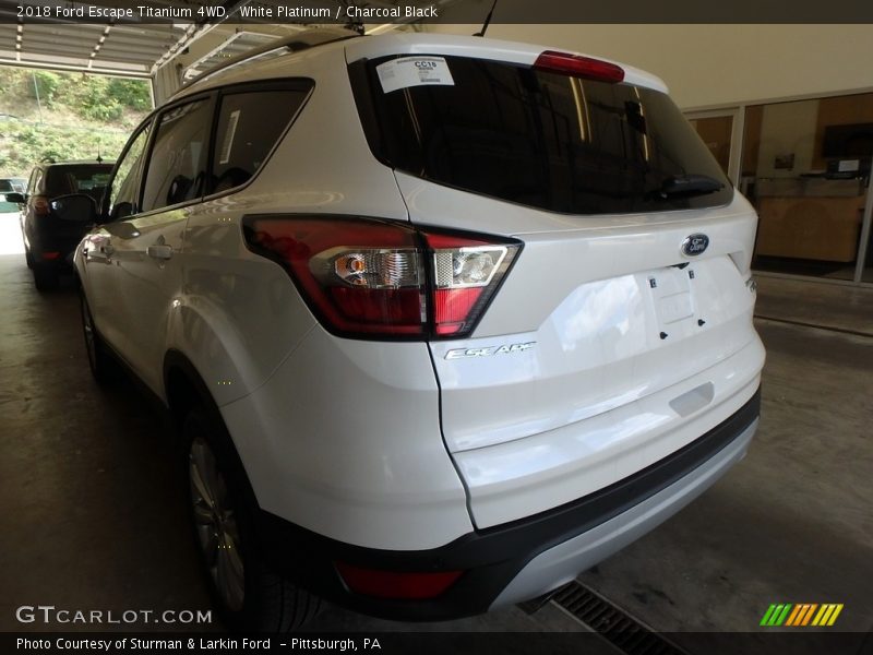 White Platinum / Charcoal Black 2018 Ford Escape Titanium 4WD
