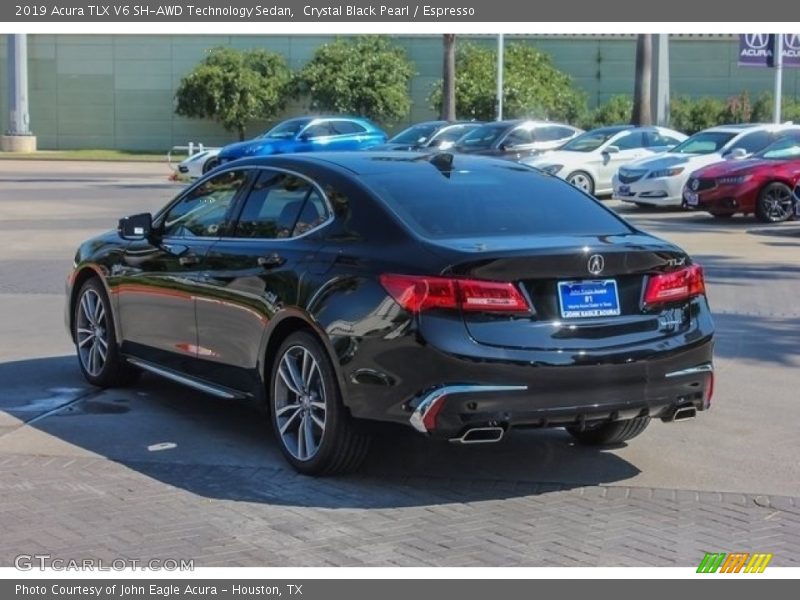 Crystal Black Pearl / Espresso 2019 Acura TLX V6 SH-AWD Technology Sedan