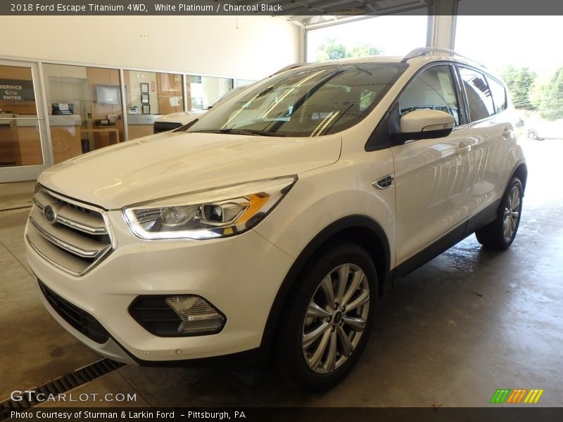 White Platinum / Charcoal Black 2018 Ford Escape Titanium 4WD