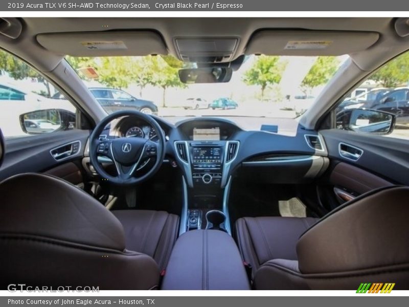 Crystal Black Pearl / Espresso 2019 Acura TLX V6 SH-AWD Technology Sedan