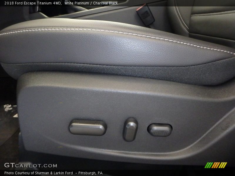 White Platinum / Charcoal Black 2018 Ford Escape Titanium 4WD