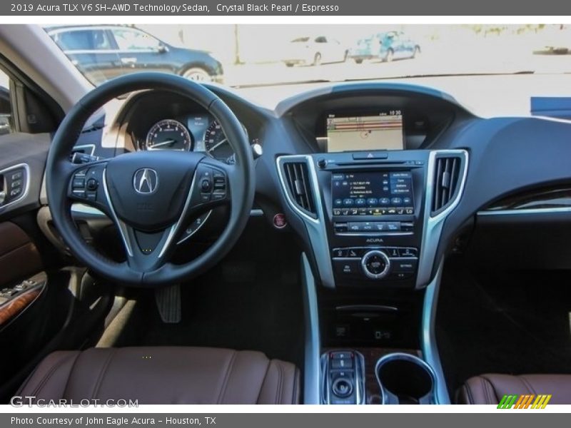 Crystal Black Pearl / Espresso 2019 Acura TLX V6 SH-AWD Technology Sedan