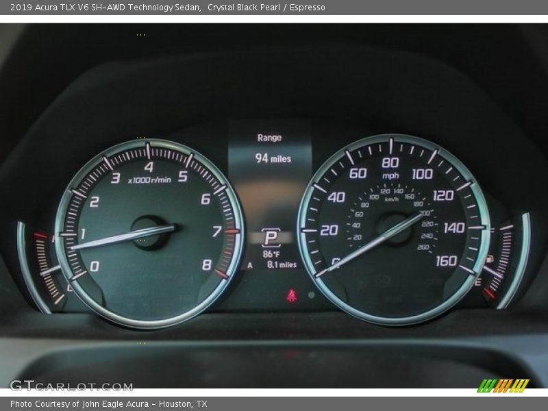 Crystal Black Pearl / Espresso 2019 Acura TLX V6 SH-AWD Technology Sedan