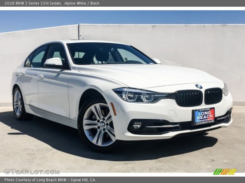 Alpine White / Black 2018 BMW 3 Series 330i Sedan