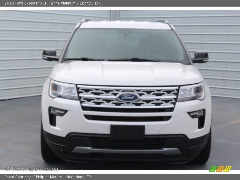 White Platinum / Ebony Black 2018 Ford Explorer XLT