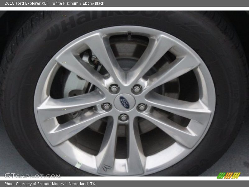 White Platinum / Ebony Black 2018 Ford Explorer XLT