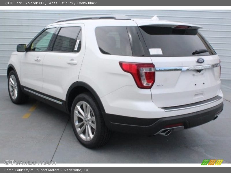 White Platinum / Ebony Black 2018 Ford Explorer XLT