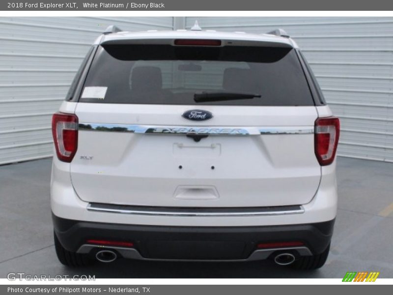 White Platinum / Ebony Black 2018 Ford Explorer XLT