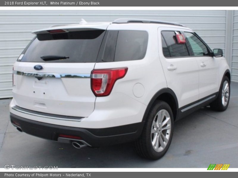 White Platinum / Ebony Black 2018 Ford Explorer XLT