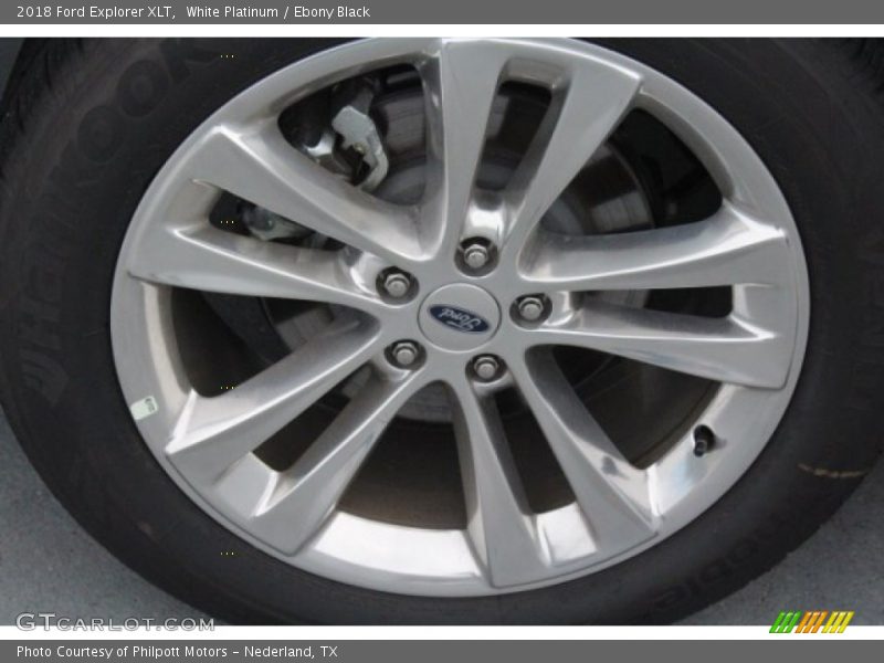 White Platinum / Ebony Black 2018 Ford Explorer XLT