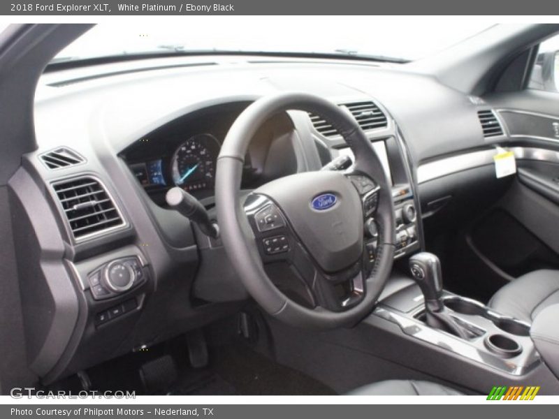 White Platinum / Ebony Black 2018 Ford Explorer XLT