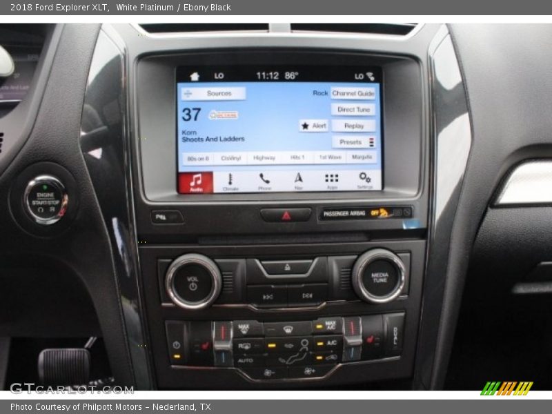 White Platinum / Ebony Black 2018 Ford Explorer XLT
