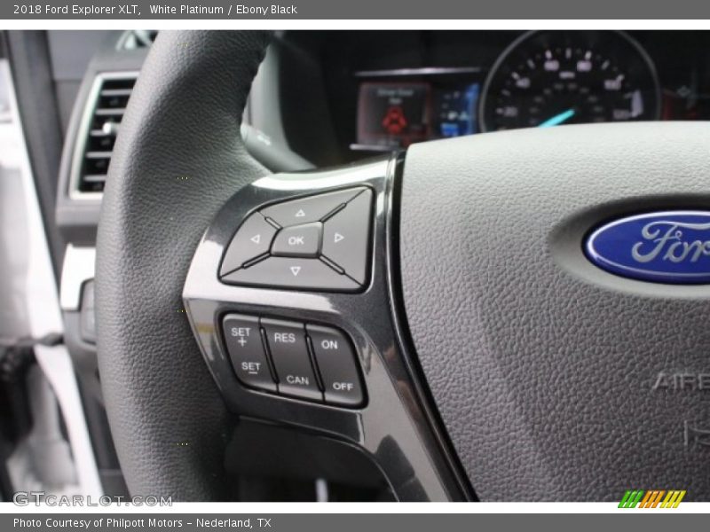 White Platinum / Ebony Black 2018 Ford Explorer XLT