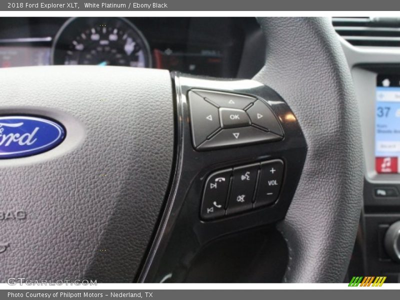 White Platinum / Ebony Black 2018 Ford Explorer XLT
