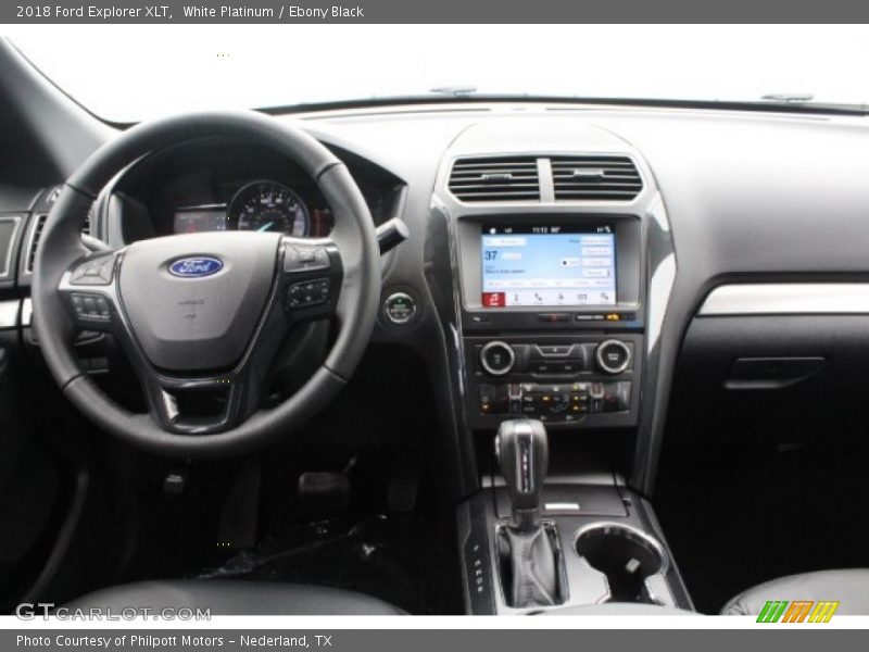 White Platinum / Ebony Black 2018 Ford Explorer XLT