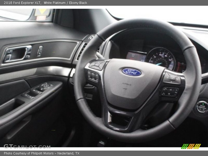 White Platinum / Ebony Black 2018 Ford Explorer XLT