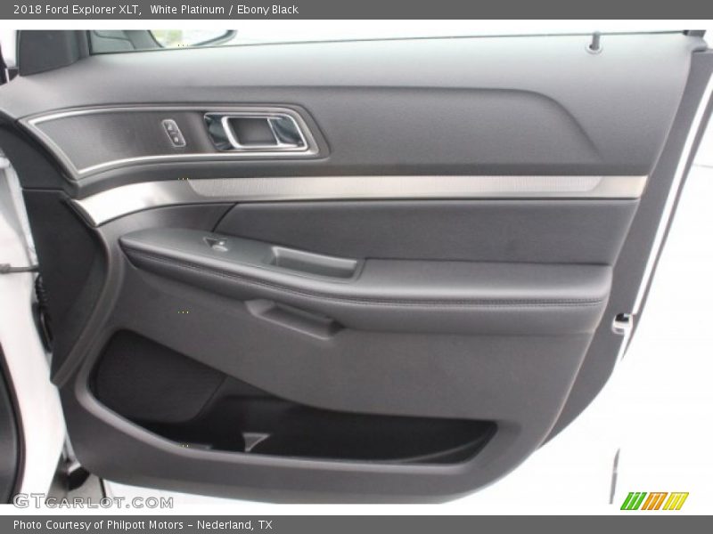 White Platinum / Ebony Black 2018 Ford Explorer XLT