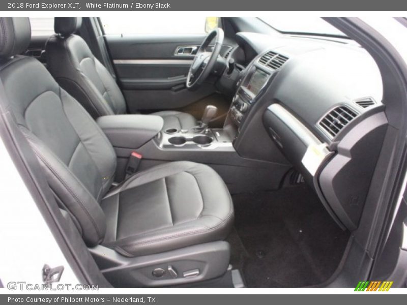 White Platinum / Ebony Black 2018 Ford Explorer XLT