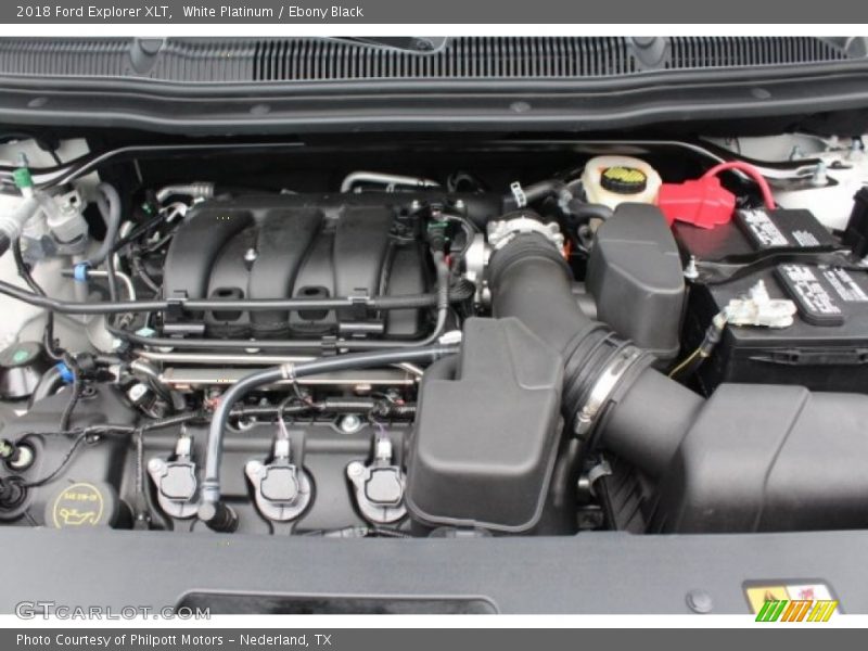 White Platinum / Ebony Black 2018 Ford Explorer XLT