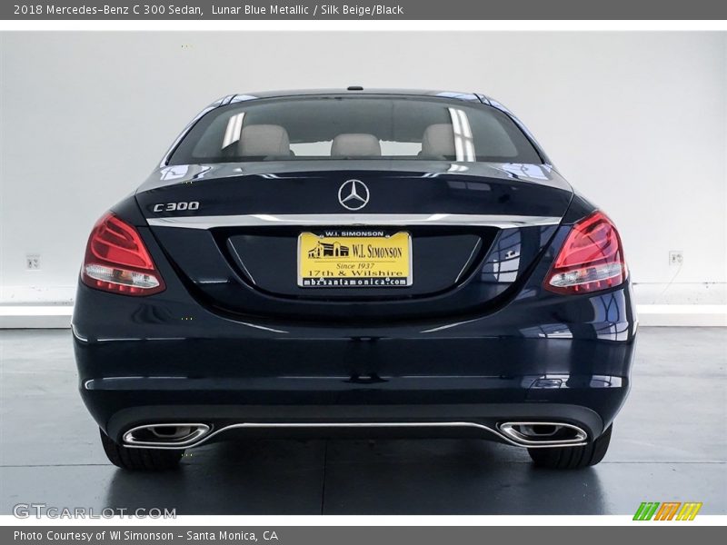 Lunar Blue Metallic / Silk Beige/Black 2018 Mercedes-Benz C 300 Sedan